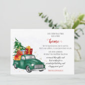 Kute kerstboom kruis verplaatst feestdagenkaart (Staand voorkant)