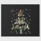 Kute kerstboom met vlieglicht cadeaupapier (Vlak)