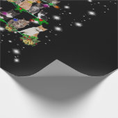 Kute kerstboom met vlieglicht cadeaupapier (Hoek)