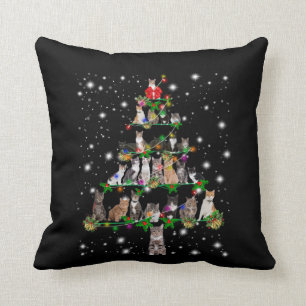 Kute kerstboom met vlieglicht kussen