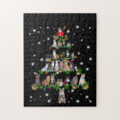 Kute kerstboom met vlieglicht legpuzzel (Verticaal)