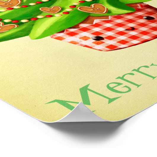 Kute kerstboom poster (Hoek)