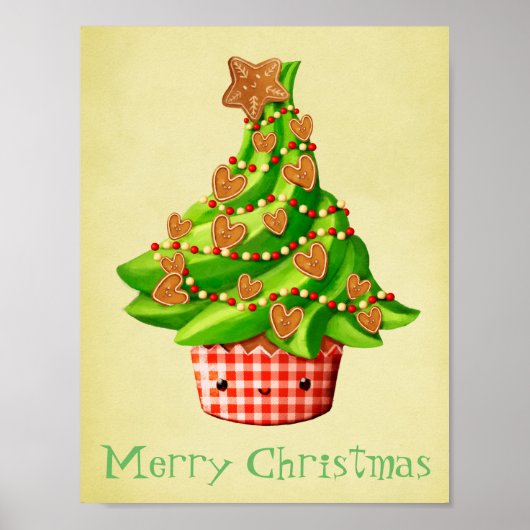 Kute kerstboom poster (Voorkant)