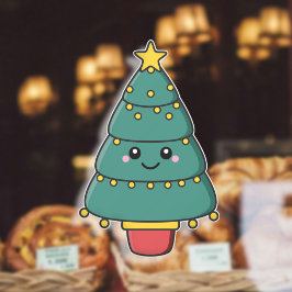 Kute kerstboom raamsticker