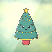 Kute kerstboom raamsticker (Vel 3)