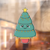 Kute kerstboom raamsticker (Vel 2)