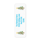 Kute kerstboom Return Address Labels (Voorkant)
