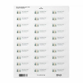 Kute kerstboom Return Address Labels (Full Sheet)