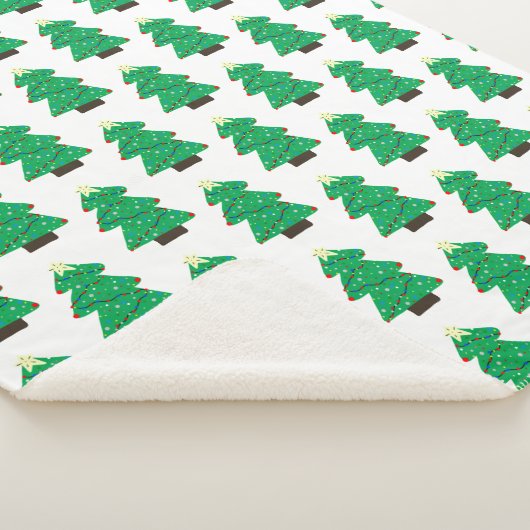 Kute kerstboom sherpa deken (3/4)