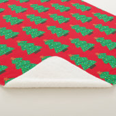 Kute kerstboom sherpa deken (3/4)