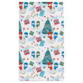 Kute kerstboom, Snowman, Gifts, Snoep Pattern Klein Cadeauzakje (Achterkant)