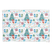 Kute kerstboom, Snowman, Gifts, Snoep Pattern Kussensloop (Voorkant)