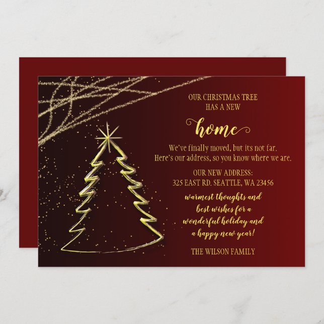 Kute kerstboom We hebben vakantiebeweging gemaakt (Voorkant / Achterkant)