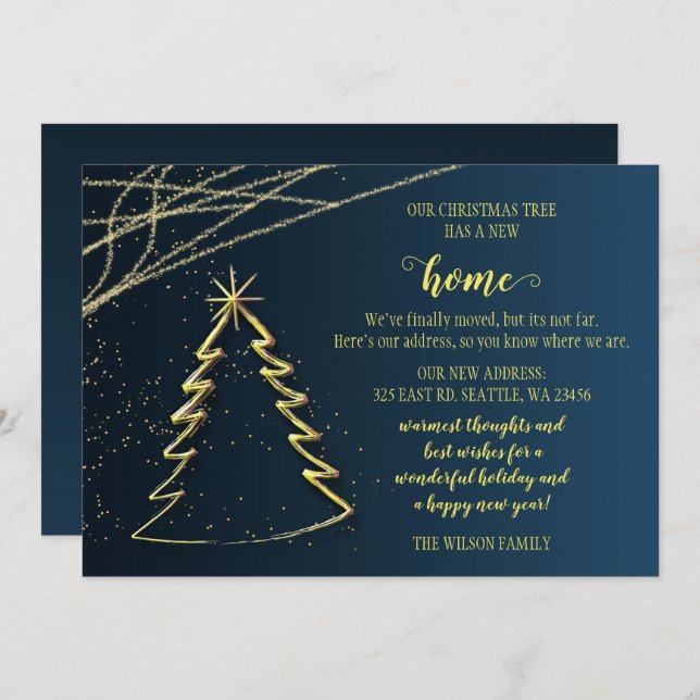 Kute kerstboom We hebben vakantiebeweging gemaakt (Voorkant / Achterkant)