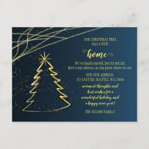 Kute kerstboom We hebben vakantiebeweging gemaakt Briefkaart