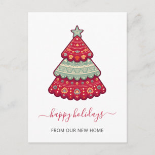 Kute kerstboom We hebben vakantiebeweging gemaakt Briefkaart