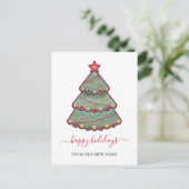 Kute kerstboom We hebben vakantieverhuisartikelen  Briefkaart (Staand voorkant)