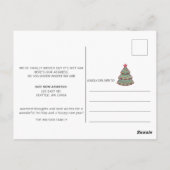 Kute kerstboom We hebben vakantieverhuisartikelen  Briefkaart (Achterkant)