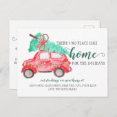 Kute kerstboomauto die we hebben verplaatst aankondigingskaart (Voorkant / Achterkant)