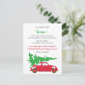 Kute kerstboomauto die we hebben verplaatst briefkaart (Staand voorkant)