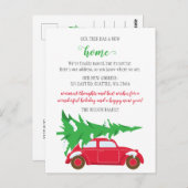 Kute kerstboomauto die we hebben verplaatst briefkaart (Voorkant / Achterkant)