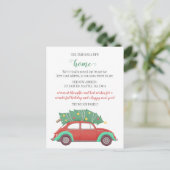 Kute kerstboomauto die we hebben verplaatst briefkaart (Staand voorkant)