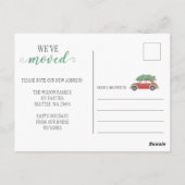 Kute kerstboomauto die we hebben verplaatst briefkaart (Achterkant)