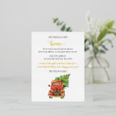 Kute kerstboomauto die we hebben verplaatst folie feestdagen briefkaart (Staand Voorkant)