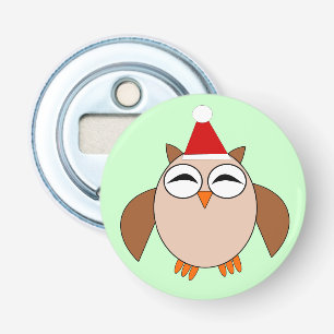 Kute kerstboomflesopener button flesopener