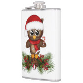 Kute kerstboomkor op pine tak fles heupfles (Links)