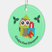 Kute kerstboomrenrendiertje keramisch ornament (Links)