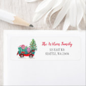 Kute kerstboomruitadres etiket (Insitu)