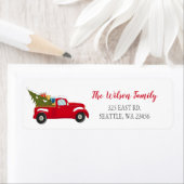 Kute kerstboomruitadres etiket (Insitu)