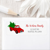 Kute kerstboomruitadres etiket (Insitu)