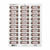Kute kerstboomruitadreslabel etiket (Full Sheet)