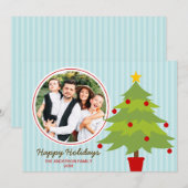 Kute kerstboomvakantie fotokaart feestdagenkaart (Voorkant / Achterkant)