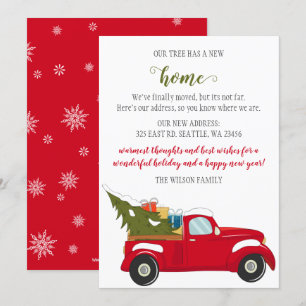 Kute kerstboomwagen We hebben vakantiekaarten verp