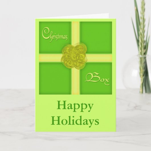 Kute kerstbox Aangepaste kerstKaart Feestdagen Kaart (Voorkant)