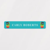 Kute kerstcactus Kinder naam Waterbestendige label (Design 1)