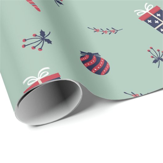 Kute kerstcadeaupatroon voor siervoorwerpen cadeaupapier (Rol Hoek)