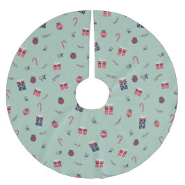 Kute kerstcadeaupatroon voor siervoorwerpen kerstboom rok