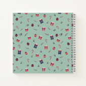 Kute kerstcadeaupatroon voor siervoorwerpen notitieboek (Achterkant)