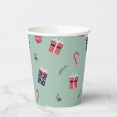 Kute kerstcadeaupatroon voor siervoorwerpen papieren bekers (Links)