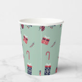 Kute kerstcadeaupatroon voor siervoorwerpen papieren bekers (Rechts)