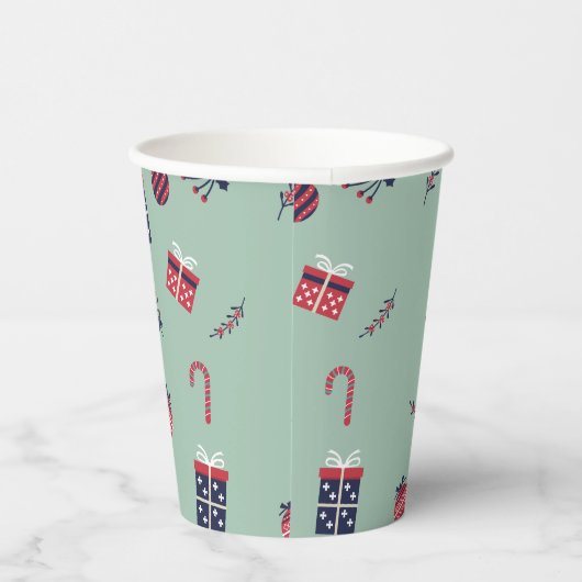 Kute kerstcadeaupatroon voor siervoorwerpen papieren bekers (Rechts)