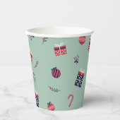 Kute kerstcadeaupatroon voor siervoorwerpen papieren bekers (Voorkant)