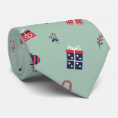 Kute kerstcadeaupatroon voor siervoorwerpen stropdas (Opgerold)