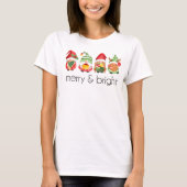 Kute kerstcadeautjes Merry & Bright T-Shirt (Voorkant)
