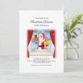 Kute kerstcadeauvenster Kerstmis Kaart (Staand voorkant)