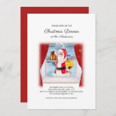 Kute kerstcadeauvenster Kerstmis Kaart (Voorkant / Achterkant)